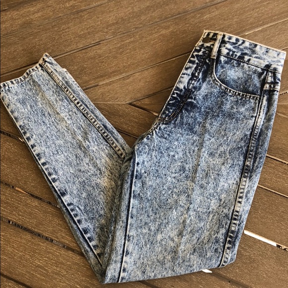 (Sold) Vintage JOAN D'ARC High Rise Acid Washed Mo - Picture 4 of 8